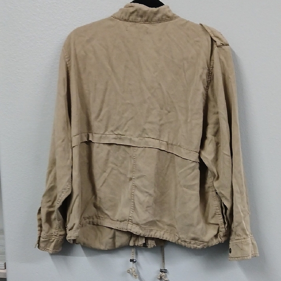 Women's Tan Bomber Jacket - Picture 7 of 7